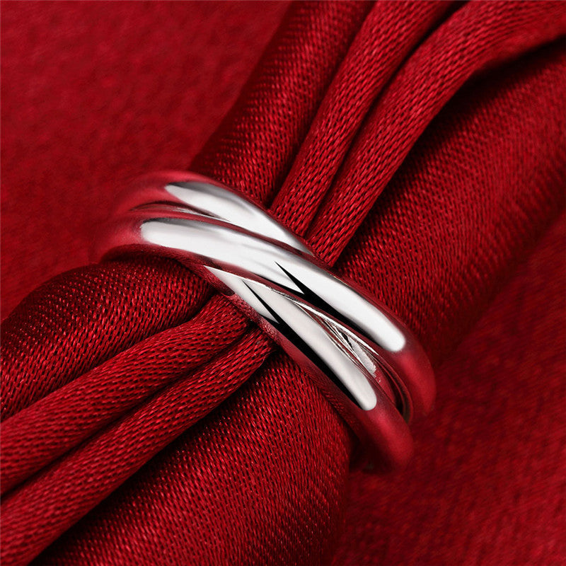 Triple Band Ring – 925 Silver Plated