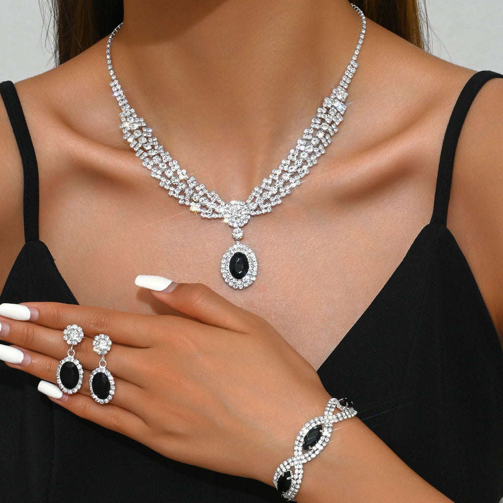 Crystal Jewelry Set – Necklace, Earrings & Bracelet