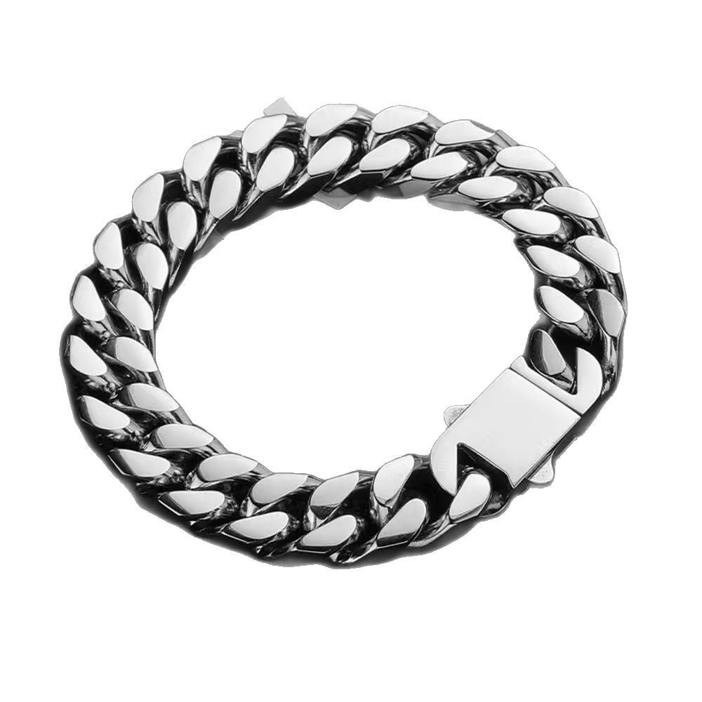 Men's Titanium Steel Geometric Jewelry Buckle Bracelet