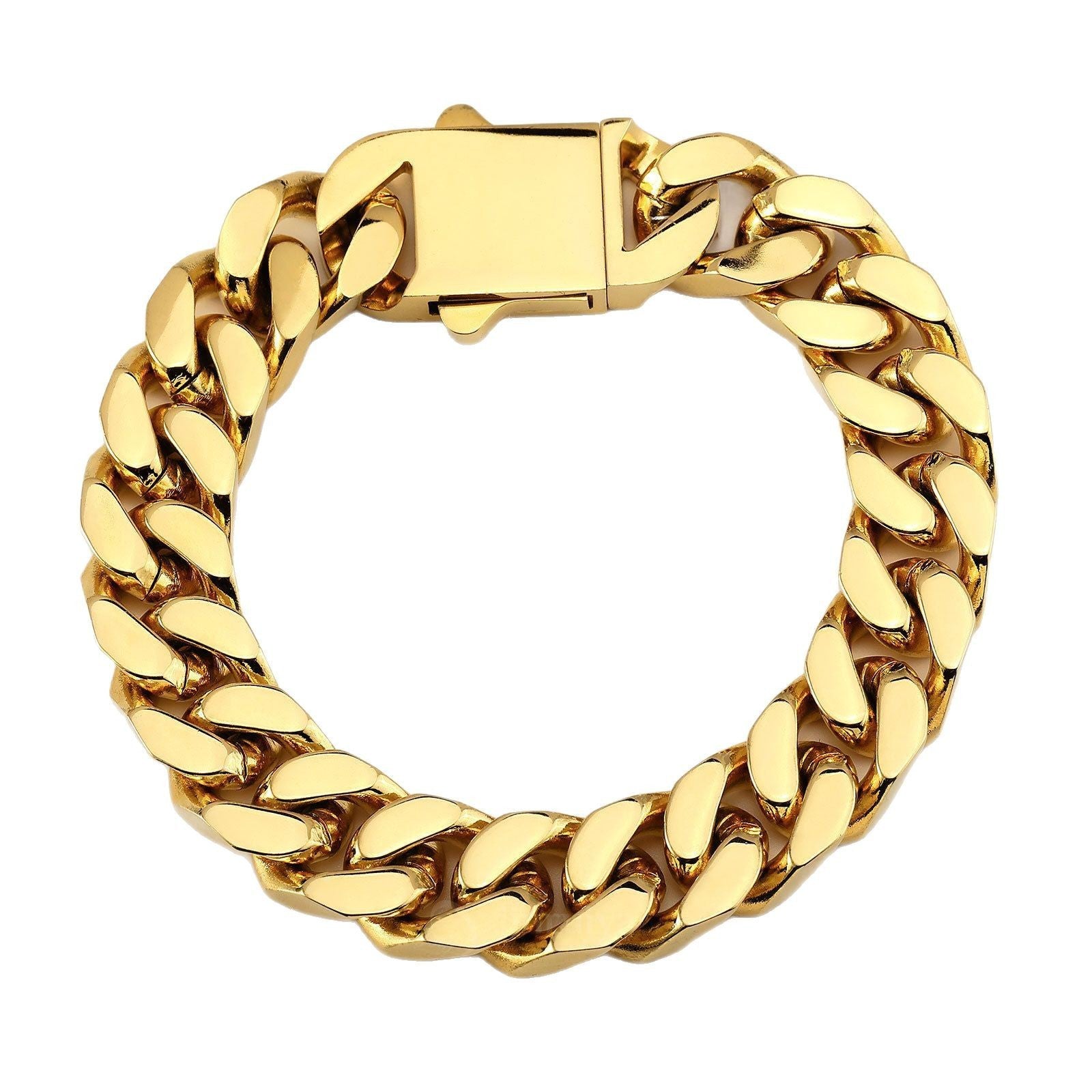 Men's Titanium Steel Geometric Jewelry Buckle Bracelet