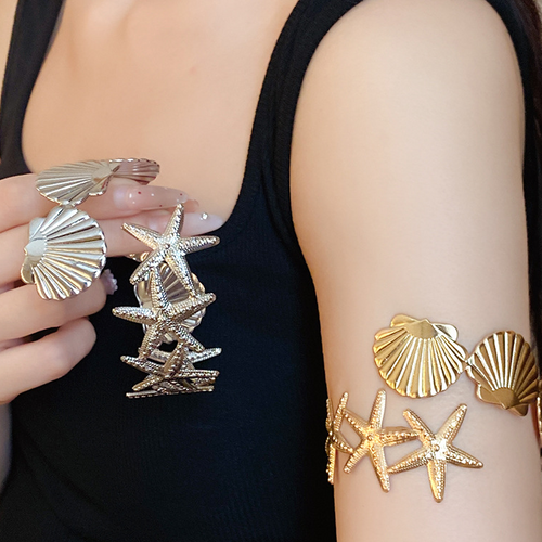 Metal Starfish Shell Bracelet Fashion Jewelry