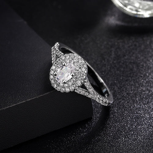 Octagon-Cut Solitaire Ring – Simulated Diamond