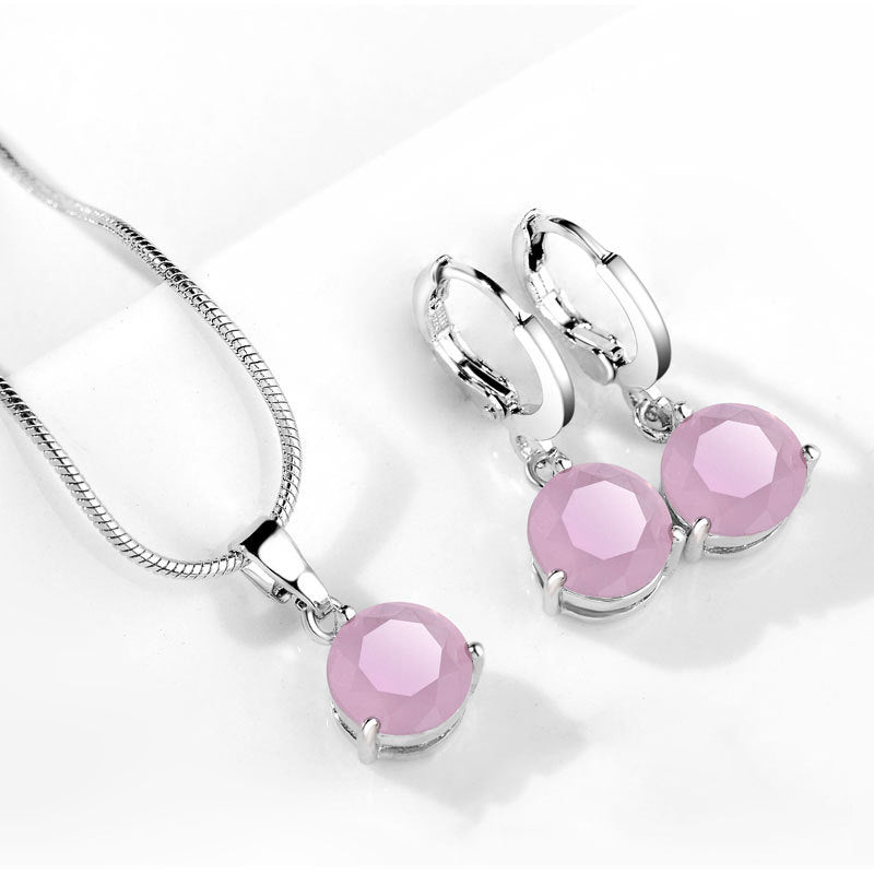 Crystal Pendant Set – Necklace & Earrings