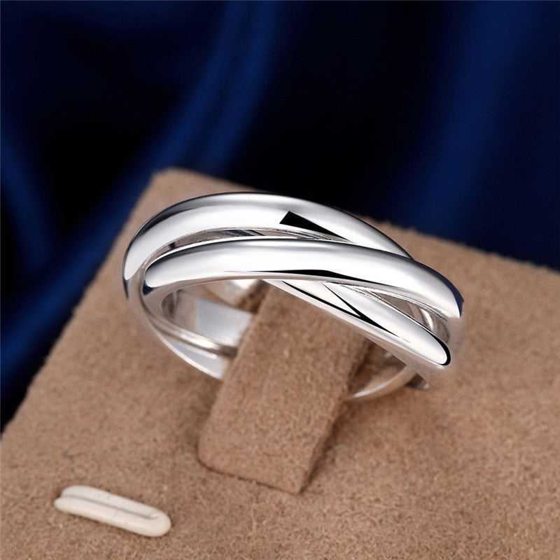 Triple Band Ring – 925 Silver Plated